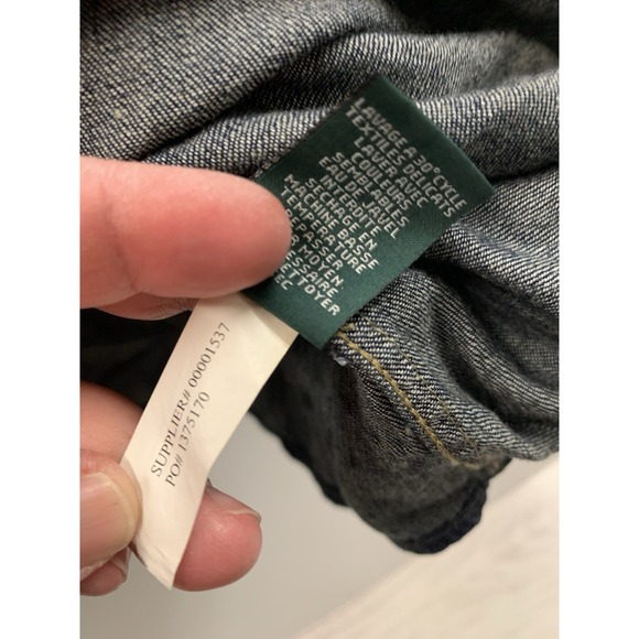 LRL Ralph Lauren Shirt Women 3X Blue Denim Western Cowgirl Ranch Pearl Snap - Picture 7 of 12